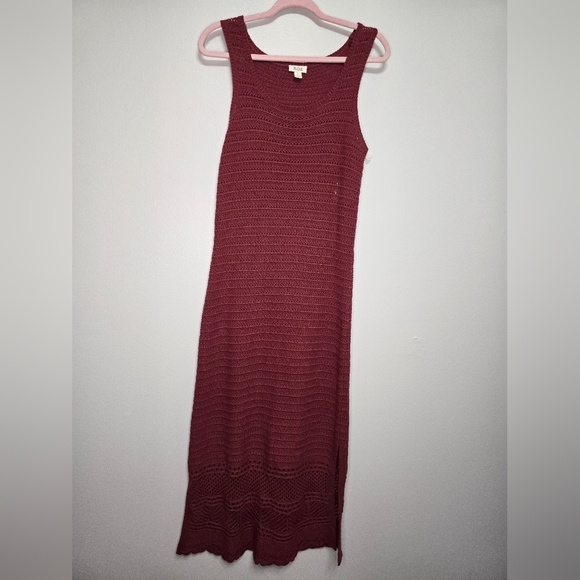 a.n.a Dresses & Skirts - a.n.a Burgundy Crochet Maxi Dress